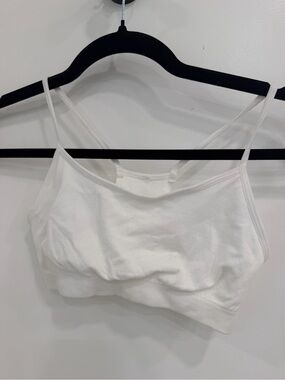 Splits59 White Ribbed Tank Bralette